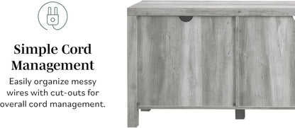 Georgetown Modern Farmhouse 70 Inch TV Stand Stone Grey - Get it from Bo