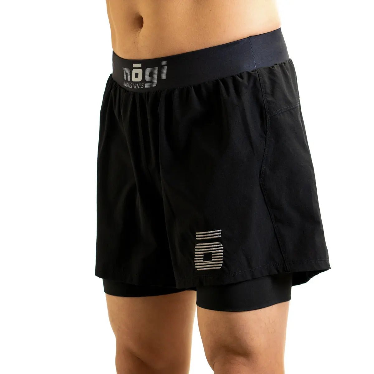 Ghost 5" Inseam Premium Lined Grappling Shorts - Obsidian Black - Get it from Bo