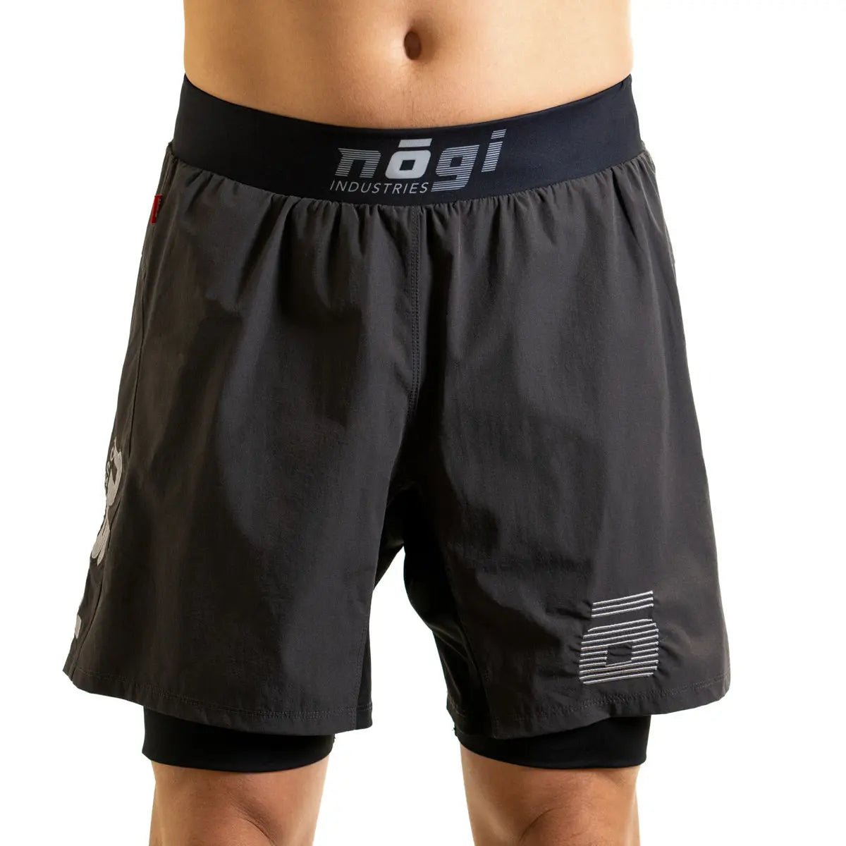 Ghost 7" Inseam Premium Lined Grappling Shorts - New Jersey Gray - Get it from Bo