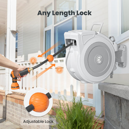 Retractable Garden Hose Reel-1/2 in-65ft