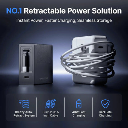 Gitryin Retractable 40W Charger for 3C Devices - Get it from Bo
