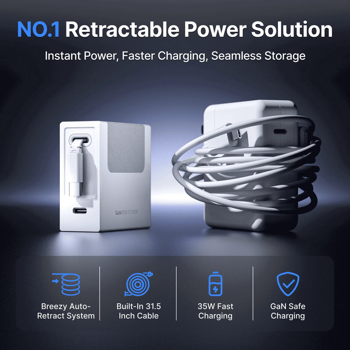 Gitryin Retractable 40W Charger for 3C Devices - Get it from Bo