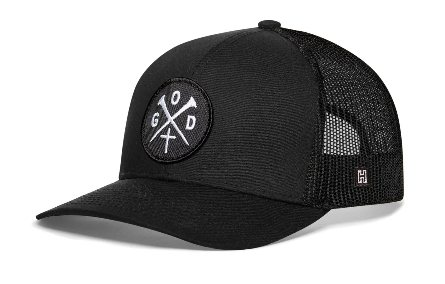GOD Trucker Hat | Black Christian Snapback - Get it from Bo