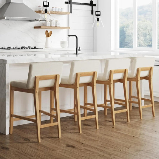 Gracie Modern Counter Height Bar Stool Cream Boucle - Get it from Bo