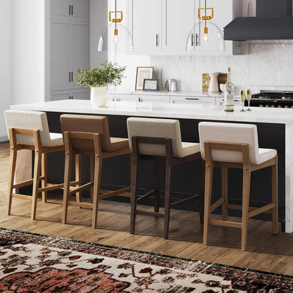 Gracie Modern Counter Height Bar Stool Cream Boucle - Get it from Bo