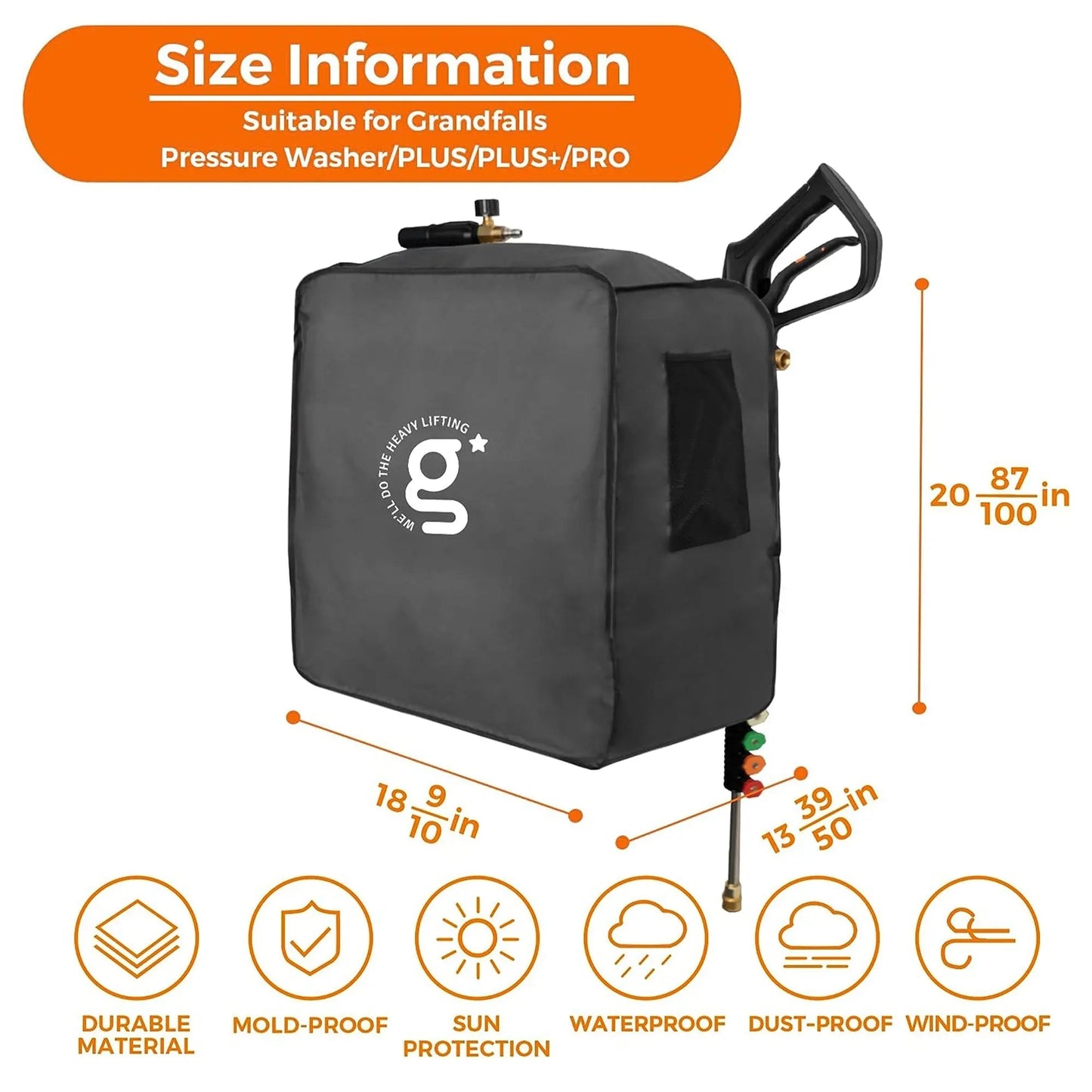 Grandfalls Retractable Pressure Washer Cover - Get it from Bo