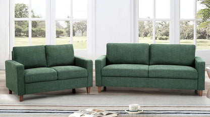 Green Mid Century Modern Couch and Loveseat Set for Small Spaces - Get it from Bo