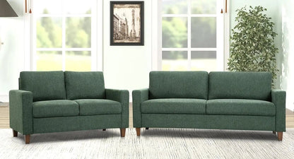 Green Mid Century Modern Couch and Loveseat Set for Small Spaces - Get it from Bo