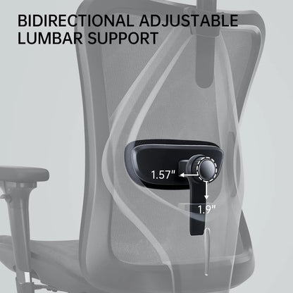 Grey Ergonomic Office Chair With Adjustable Headrest - Get it from Bo