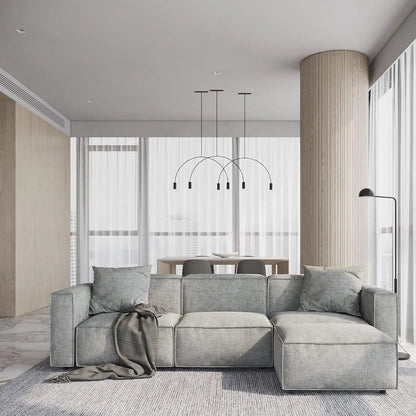 Grey Modular Sectional Sofa Set With Ottoman And Chaise - Get it from Bo