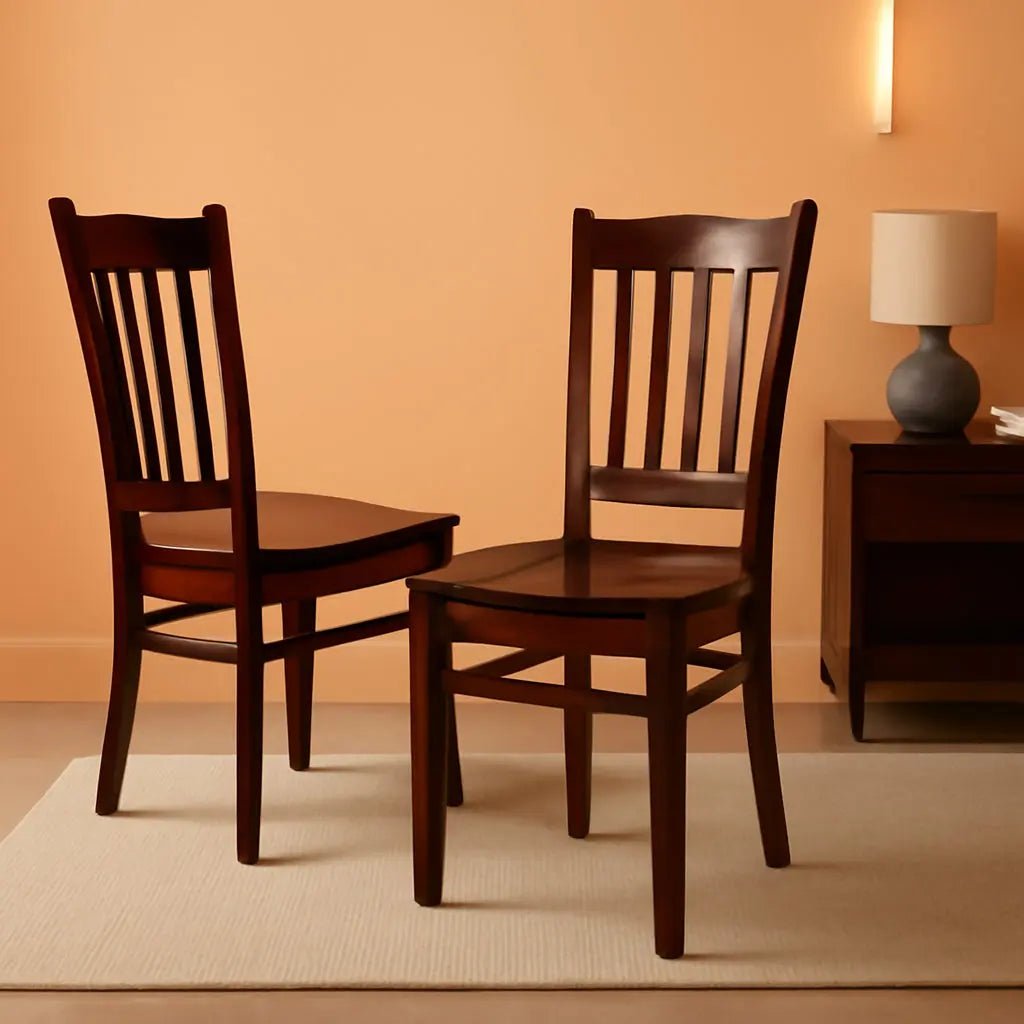 Groton Dining Room Chairs Mahogany Slat Back Set Of 2 - Get it from Bo