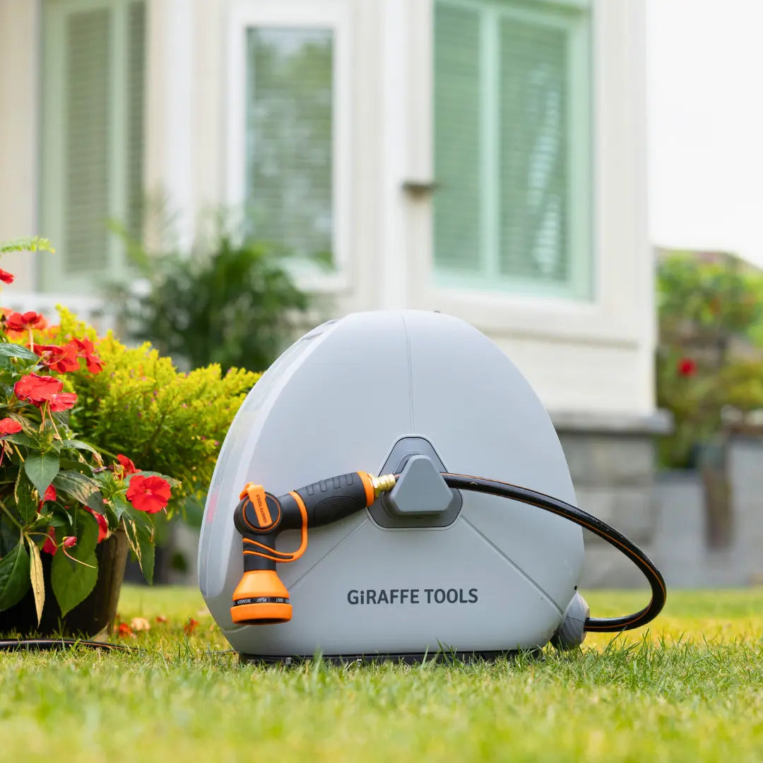 Ground-Mounted Retractable Hose Reel 82ft-130ft - Get it from Bo