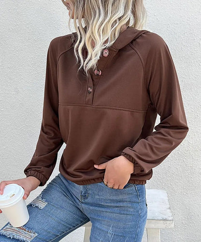 Half Button Hooded Sweatshirt - Get it from Bo