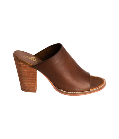 Hallie Heeled Sandal in Tan Naughty Monkey