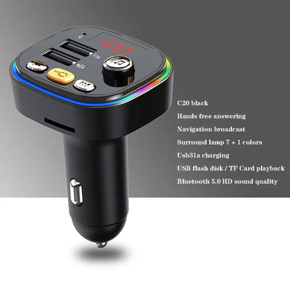 Handsfree Bluetooth MP3 Player Dual USB Fast Car Charger - Get it from Bo