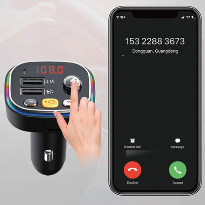 Handsfree Bluetooth MP3 Player Dual USB Fast Car Charger - Get it from Bo
