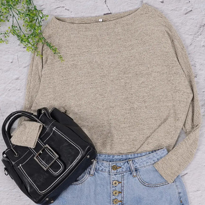 Heather Knit Boatneck Pullover - Get it from Bo