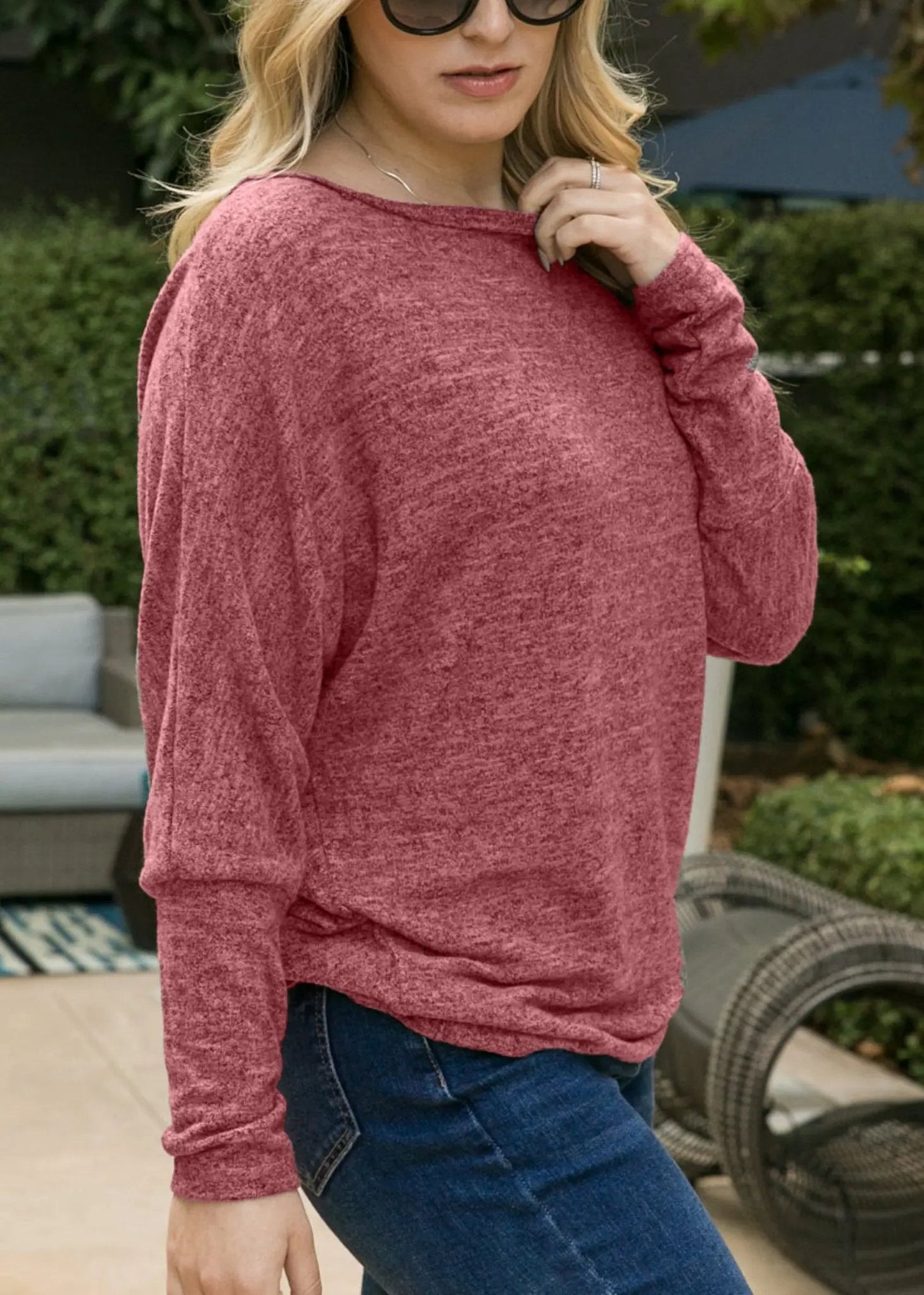 Heather Knit Boatneck Pullover - Get it from Bo