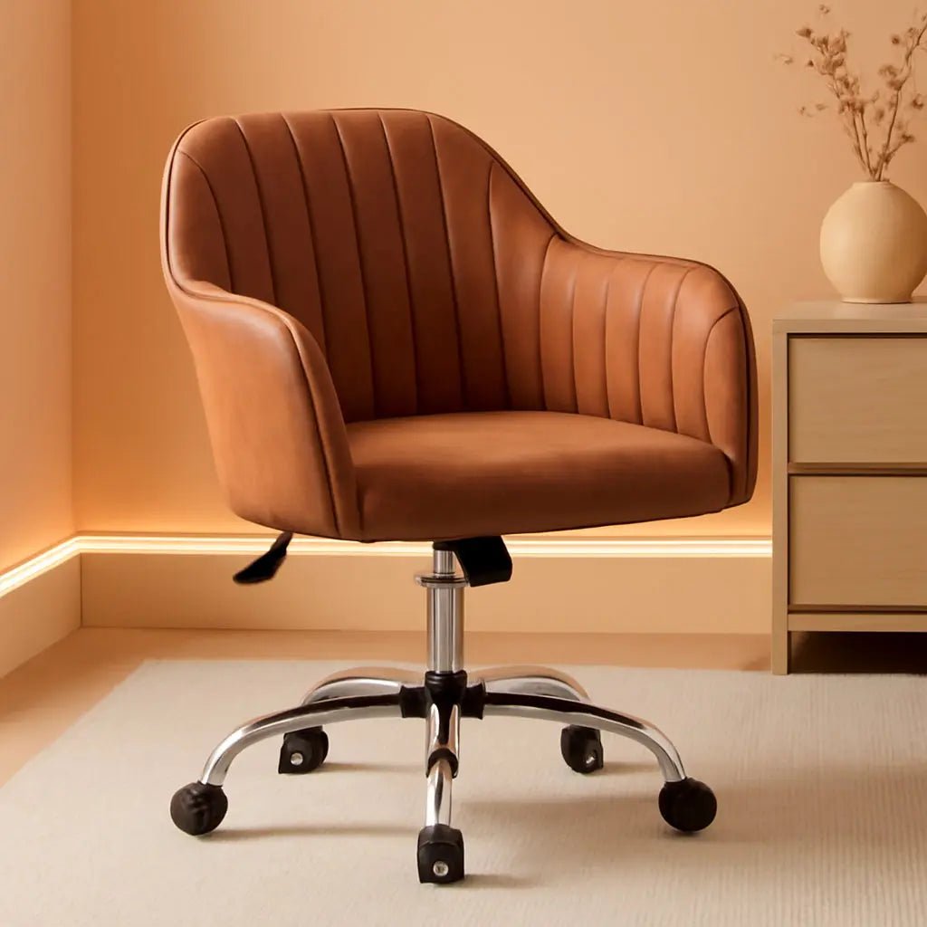 Height Adjustable Brown Ergonomic Office Desk Chair - Get it from Bo