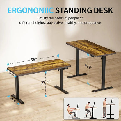 Height Adjustable Electric Standing Desk for Home Office - Get it from Bo