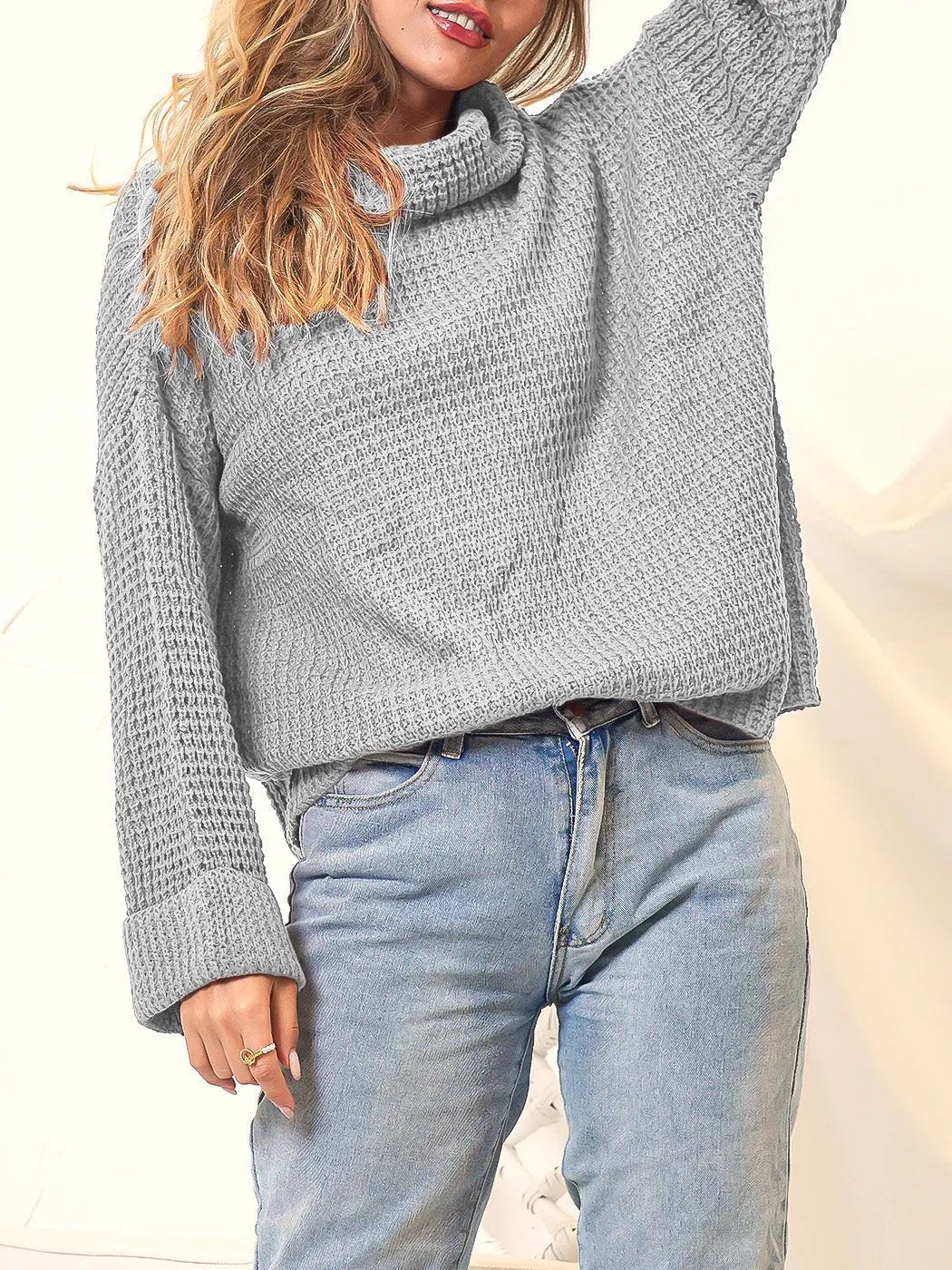 High Neck Chunky Sweater - Get it from Bo