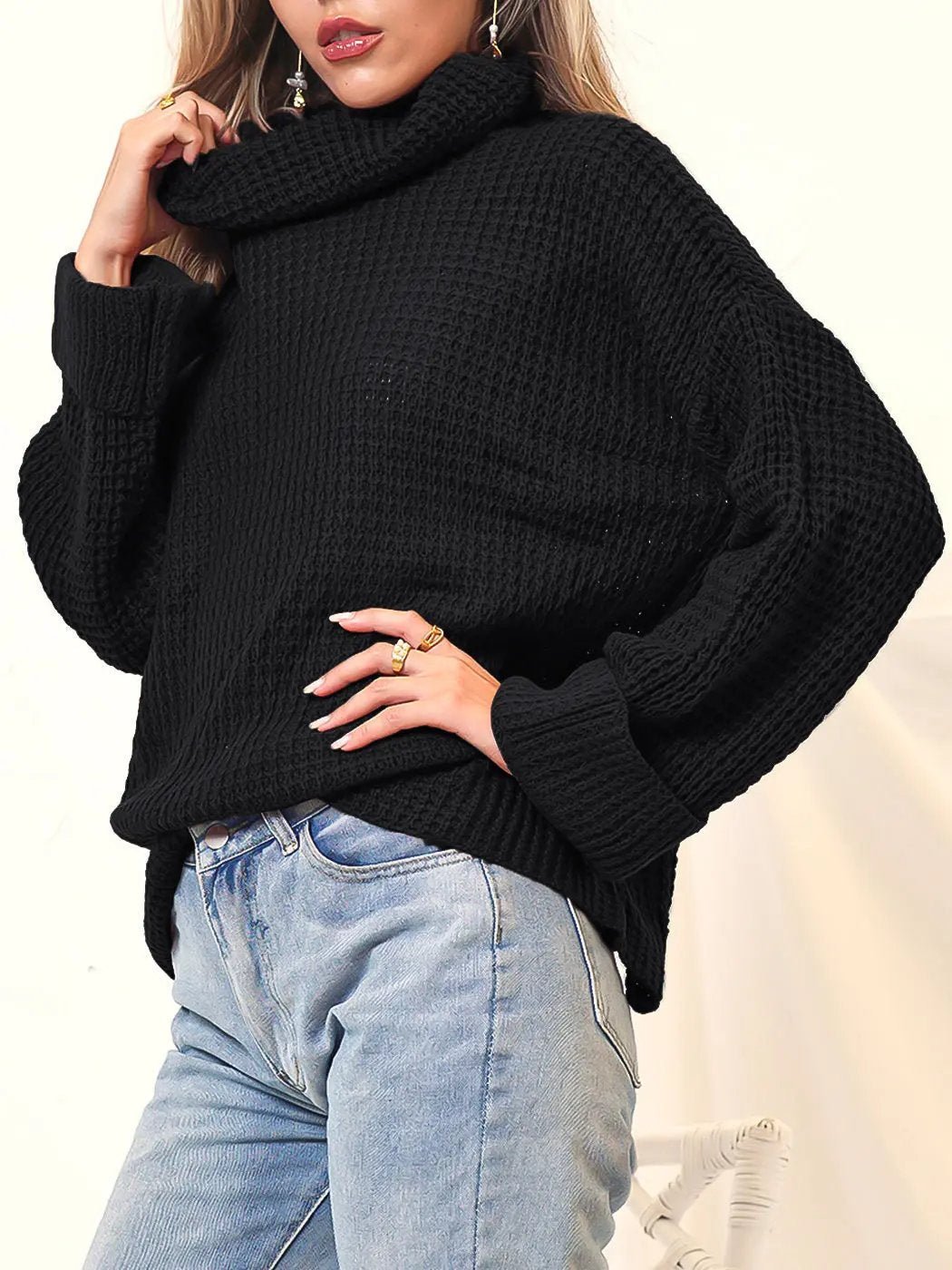 High Neck Chunky Sweater - Get it from Bo