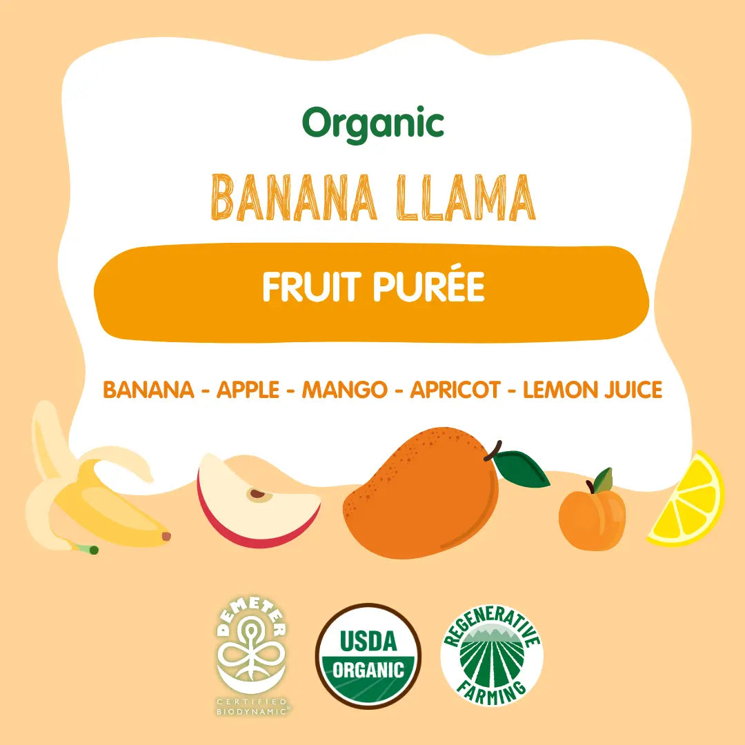 Holle Baby Food Pouches - Organic Fruit Puree - Banana Llama - Get it from Bo
