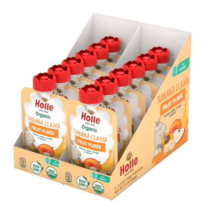 Holle Baby Food Pouches - Organic Fruit Puree - Banana Llama - Get it from Bo