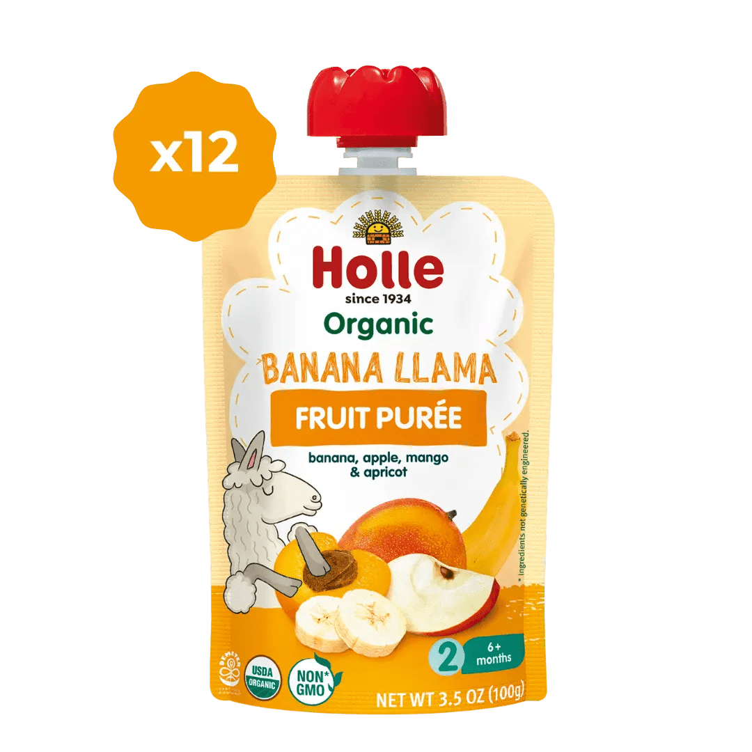 Holle Baby Food Pouches - Organic Fruit Puree - Banana Llama - Get it from Bo
