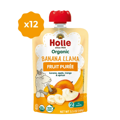Holle Baby Food Pouches - Organic Fruit Puree - Banana Llama - Get it from Bo