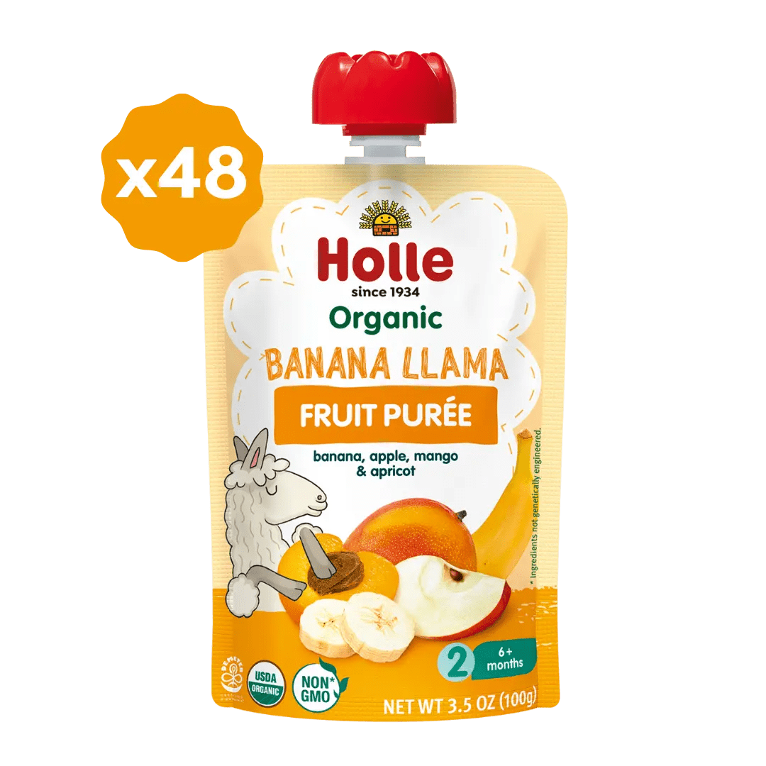 Holle Baby Food Pouches - Organic Fruit Puree - Banana Llama - Get it from Bo