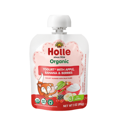 Holle Organic Apple, Banana & Berries Yogurt Pouches - Get it from Bo