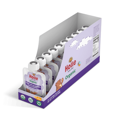 Holle Organic Blueberries, Apple & Banana Yogurt Pouches - Get it from Bo