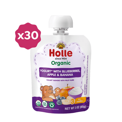 Holle Organic Blueberries, Apple & Banana Yogurt Pouches - Get it from Bo