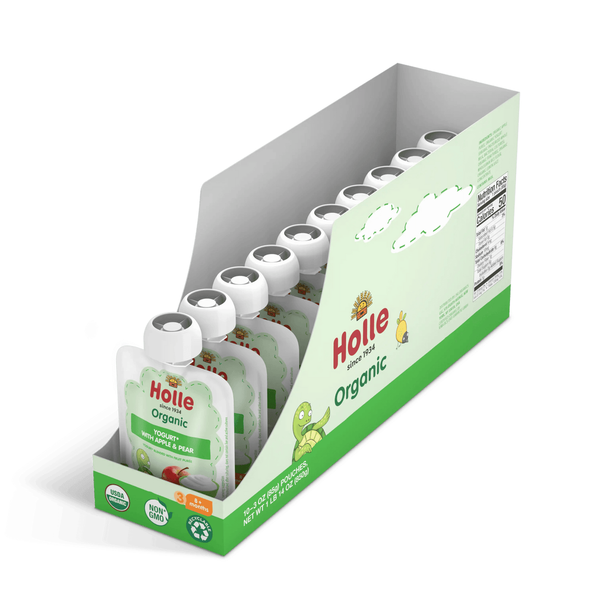 Holle Organic Yogurt Pouches - Apple & Pear - Get it from Bo