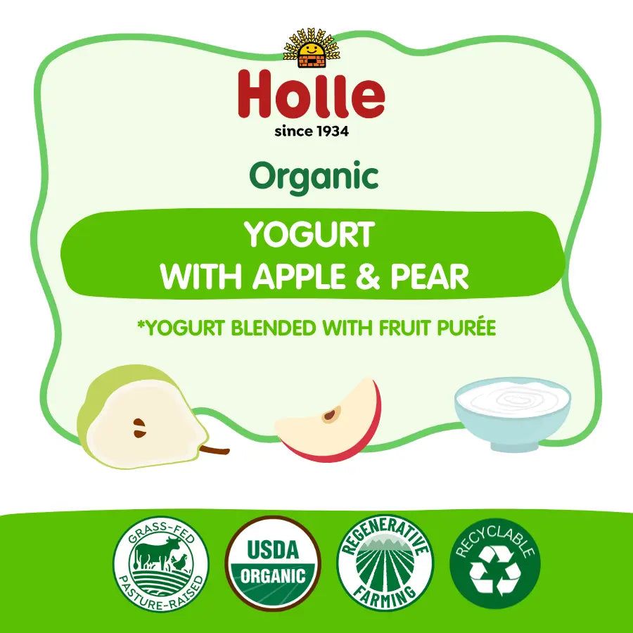 Holle Organic Yogurt Pouches - Apple & Pear - Get it from Bo