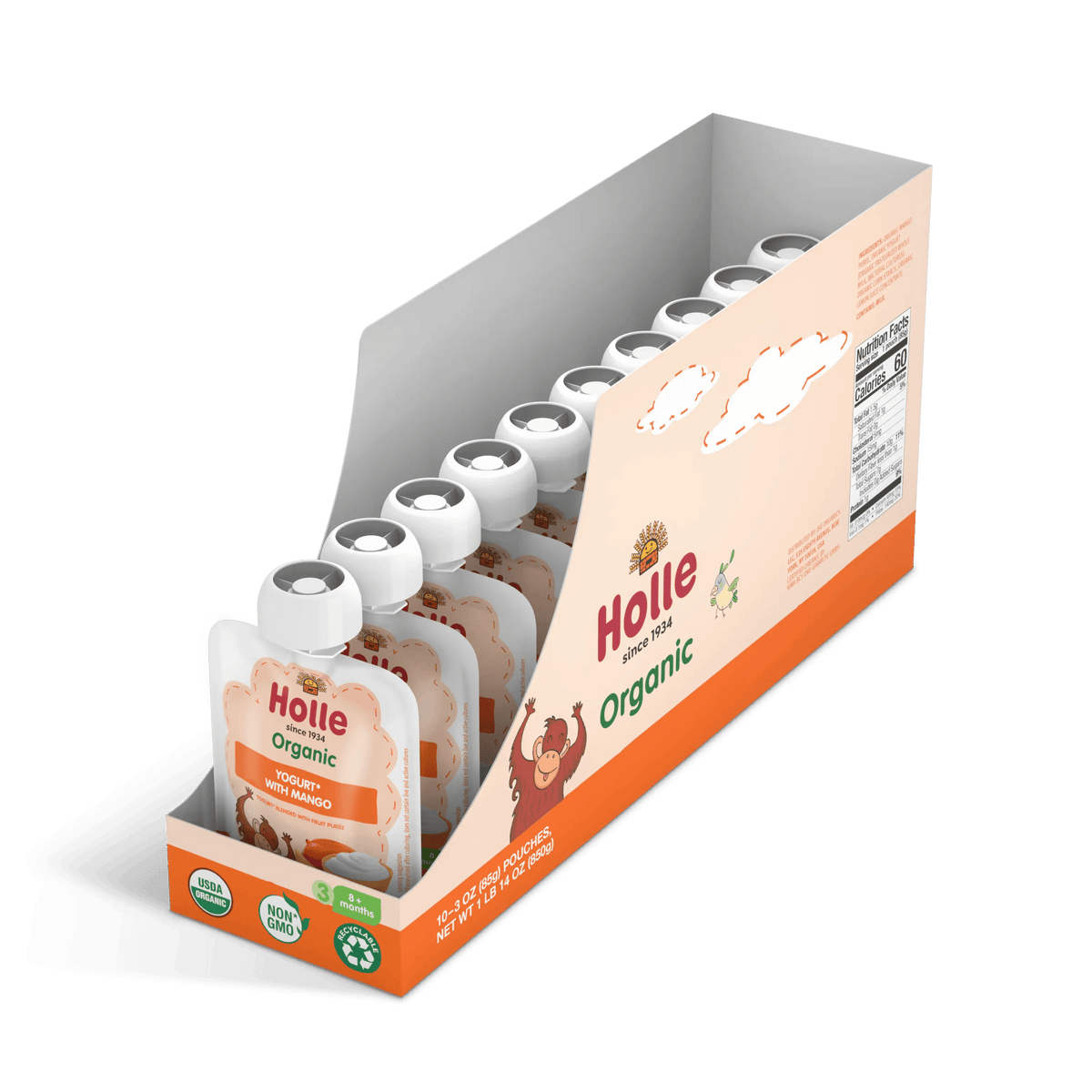 Holle Organic Yogurt Pouches - Mango - Get it from Bo