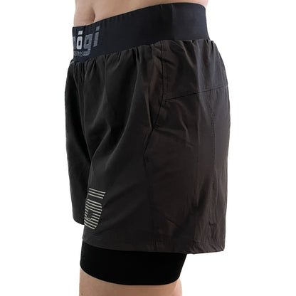 WOMENS Ghost 5" Inseam Premium Lined Grappling Shorts - New Jersey Gray - Get it from Bo
