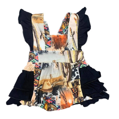 Western collage ruffle romper - Get it from Bo