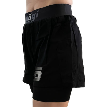 WOMENS Ghost 5" Inseam Premium Lined Grappling Shorts - Obsidian Black - Get it from Bo