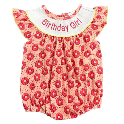 Birthday girl donuts romper - Get it from Bo