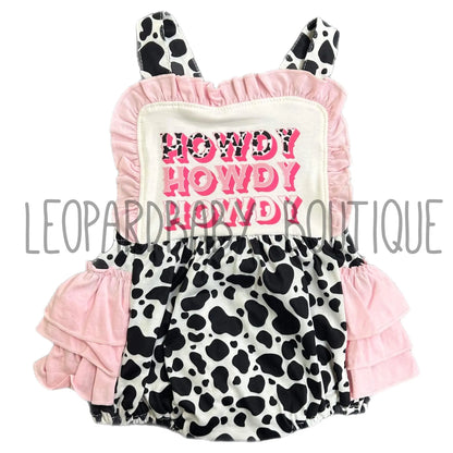 Howdy cow ruffle Romper - Get it from Bo