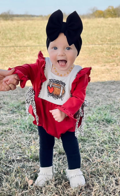 Maroon Touchdown season romper - Get it from Bo