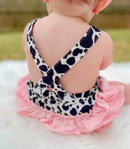 Howdy cow ruffle Romper - Get it from Bo