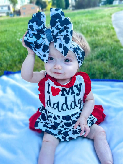 Cow I love my daddy Romper - Get it from Bo