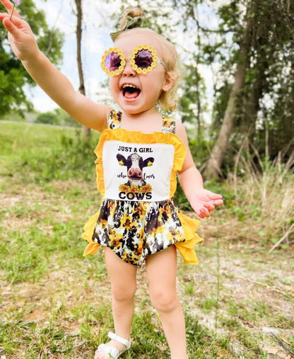 Just a girl who loves cows Romper - Get it from Bo