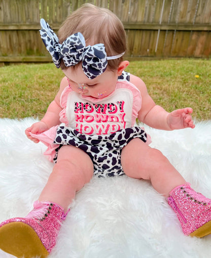 Howdy cow ruffle Romper - Get it from Bo