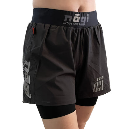 WOMENS Ghost 5" Inseam Premium Lined Grappling Shorts - New Jersey Gray - Get it from Bo