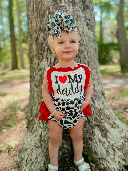 Cow I love my daddy Romper - Get it from Bo