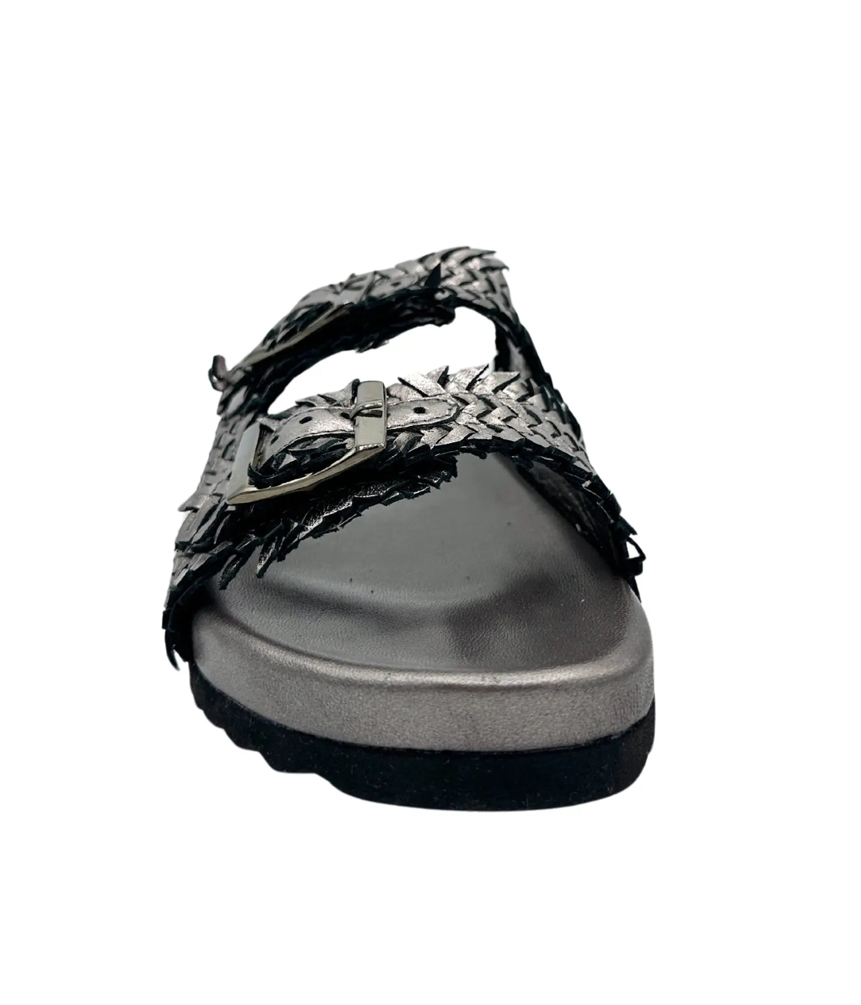 Intertwine Dual Woven Strap Slide in Pewter Naughty Monkey